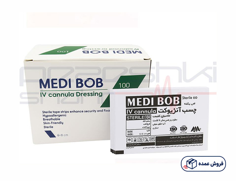 چسب آنژیوکت مدی باب MEDI BOB بسته 100 عددی