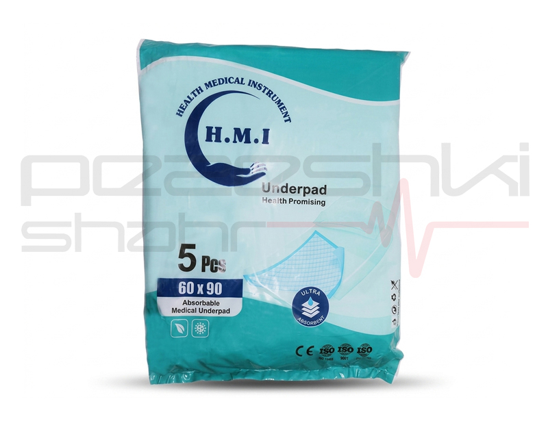 زیرانداز بهداشتی بیمار HMI سایز 60×90 بسته 5 عددی